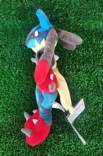 Lucario Mega Evolução Pokémon Pelúcia 26cm Pronta Entrega